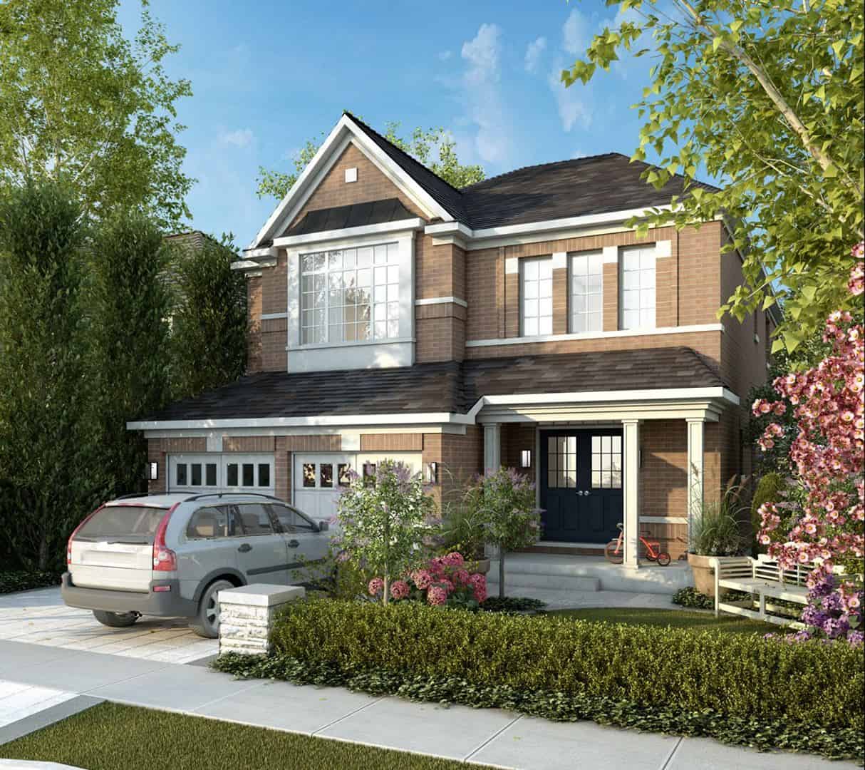 Westfield by Great Gulf front elevation of 38 foot detached home