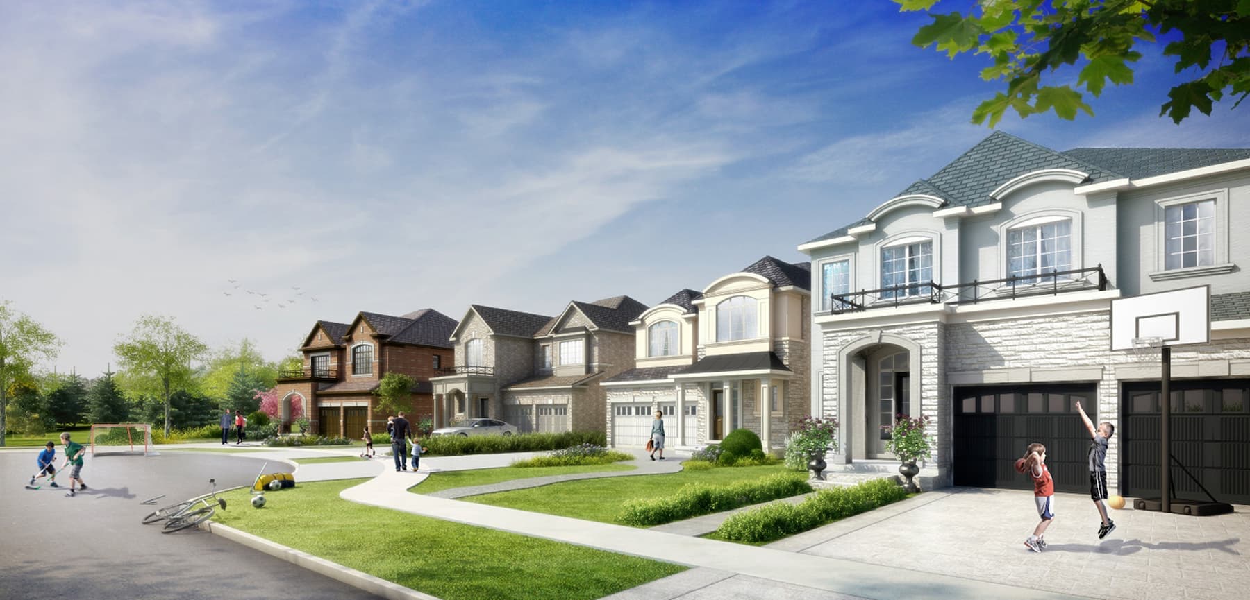 Westfield by Great Gulf hero rendering of new detached homes in Brampton