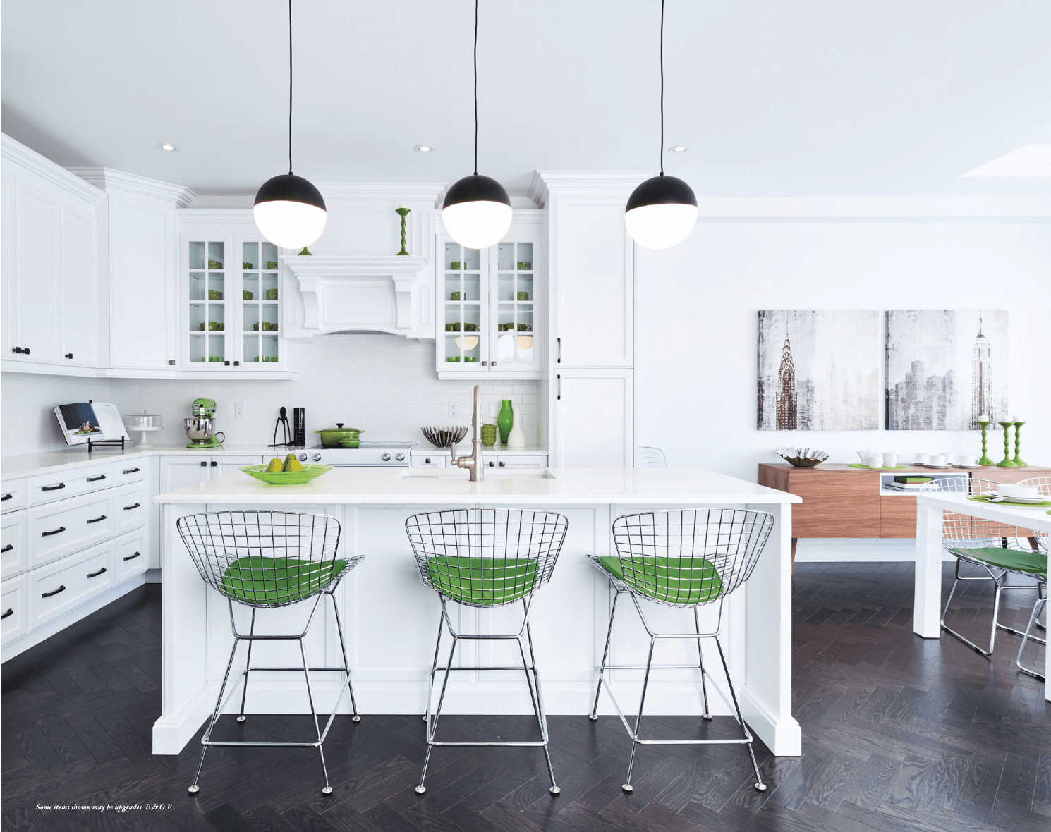Westfield by Great Gulf interior finish - kitchen and living area
